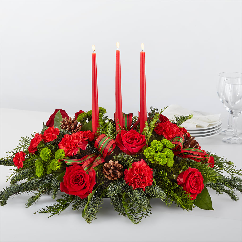 By the Candlelight Centerpiece – Gainesville Floral Exchange, Gainesville FL