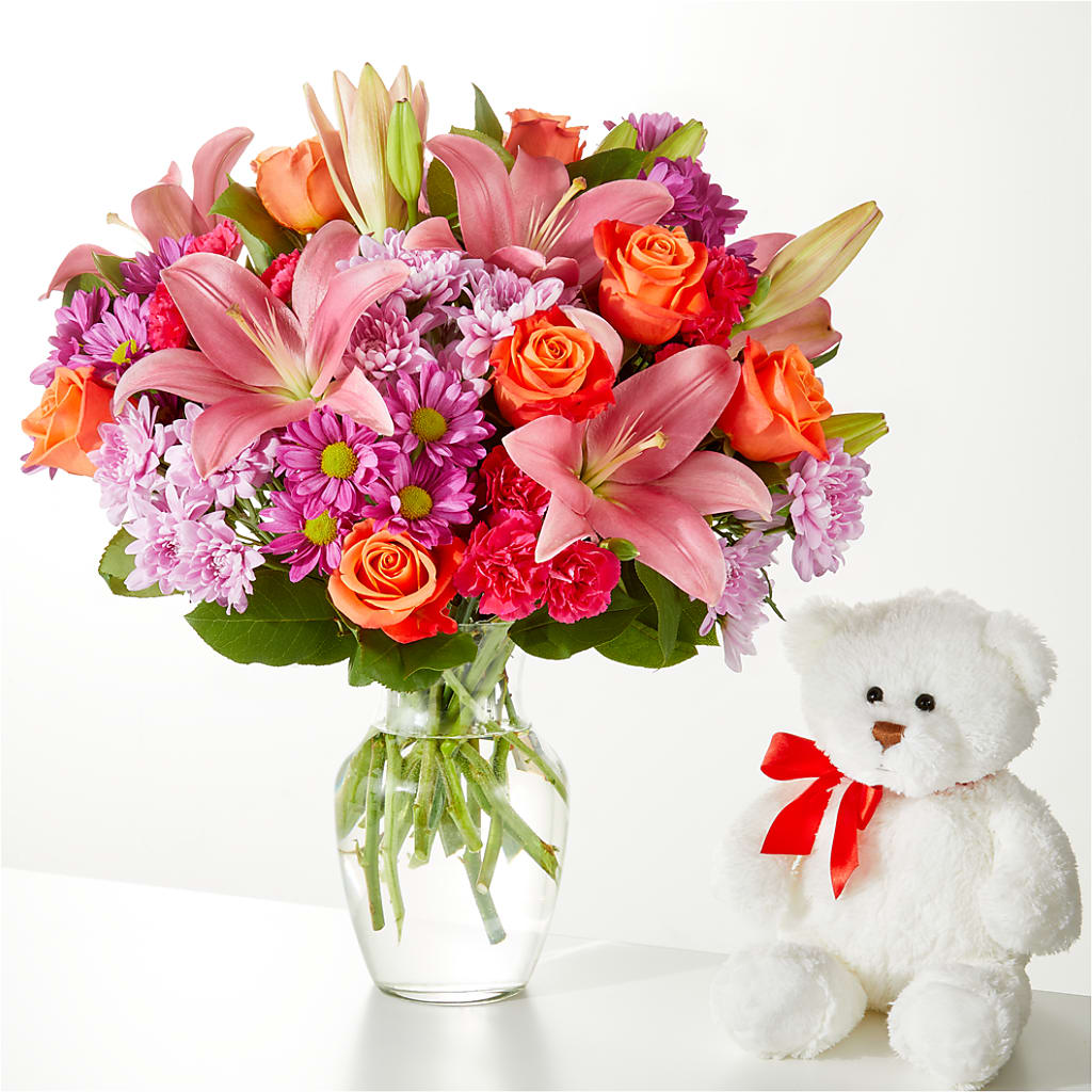 One and Only Bouquet and Bear Bundle – Gainesville Floral Exchange, Gainesville FL