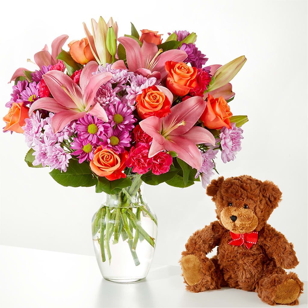 One and Only Bouquet and Bear Bundle – Gainesville Floral Exchange, Gainesville FL