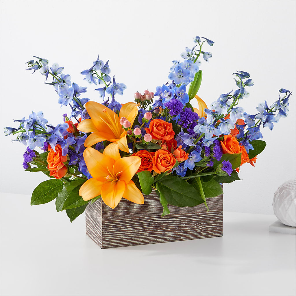 Radiant Citrus Box Bouquet – Gainesville Floral Exchange, Gainesville FL