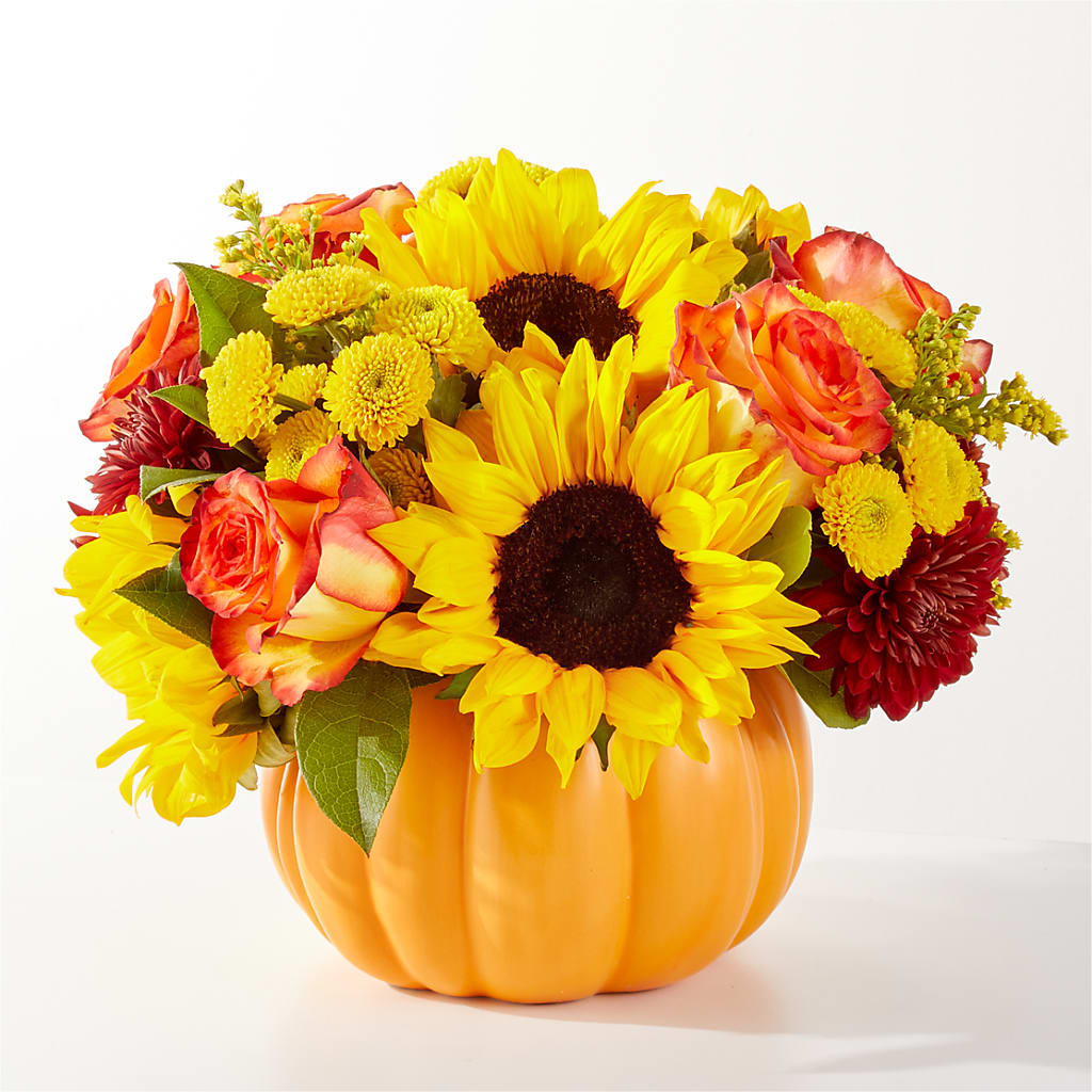Golden Gourd Pumpkin Bouquet – Gainesville Floral Exchange, Gainesville FL