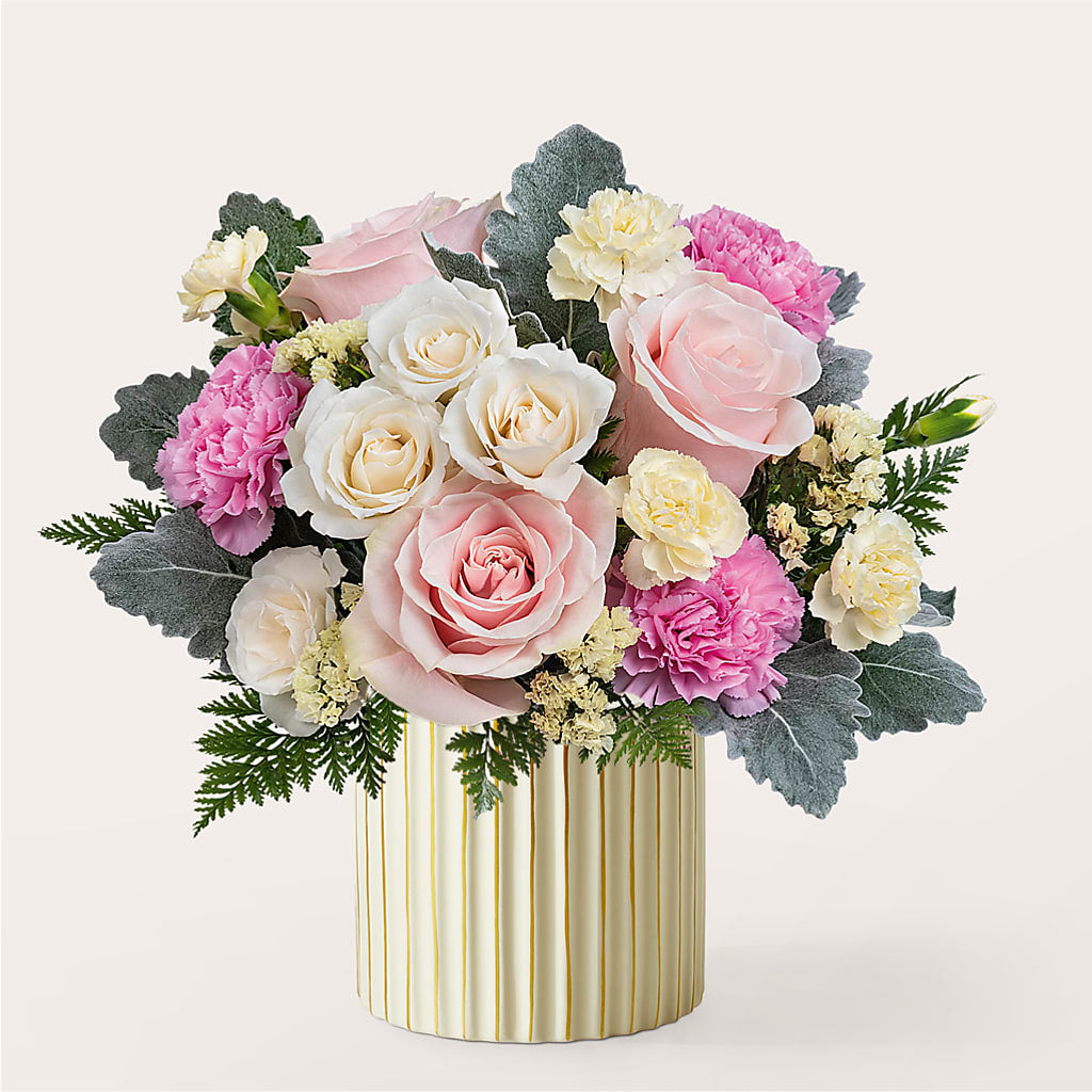 Blissful Moments Bouquet with Ivory Vase – Gainesville Floral Exchange, Gainesville FL