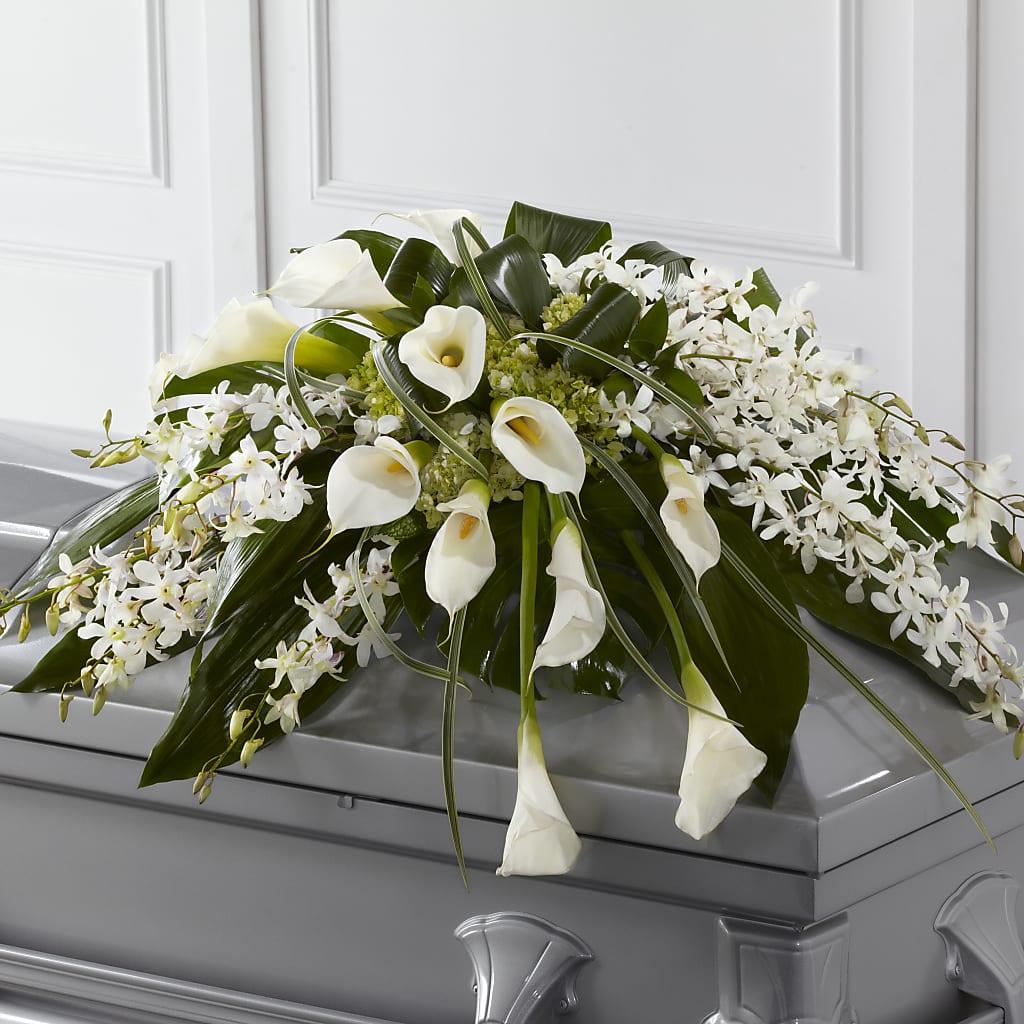 Angel Wings Casket Spray – Gainesville Floral Exchange, Gainesville FL