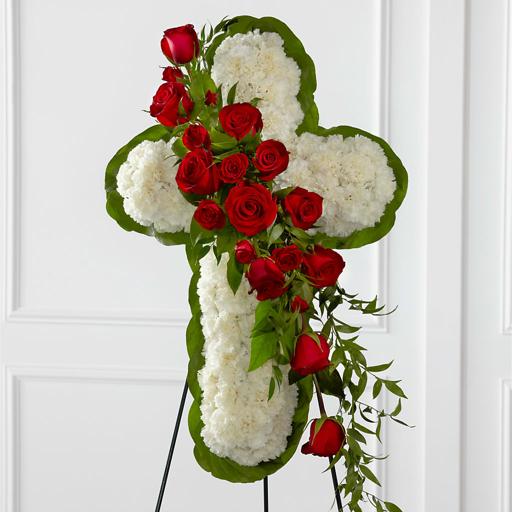 Floral Cross Easel – Gainesville Floral Exchange, Gainesville FL