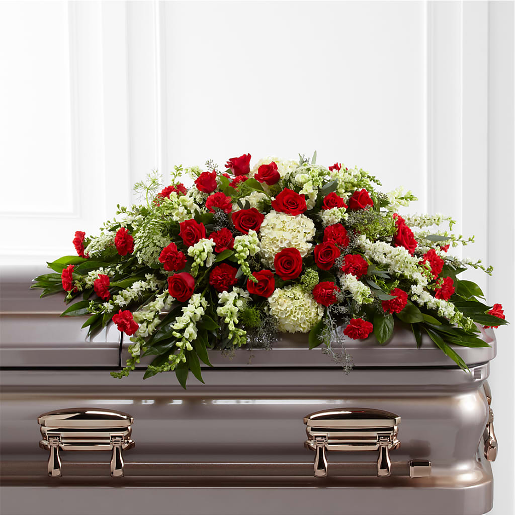 Sincerity Casket Spray – Gainesville Floral Exchange, Gainesville FL