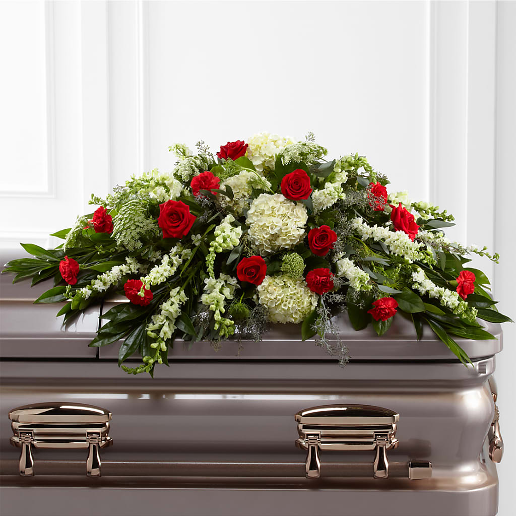 Sincerity Casket Spray – Gainesville Floral Exchange, Gainesville FL