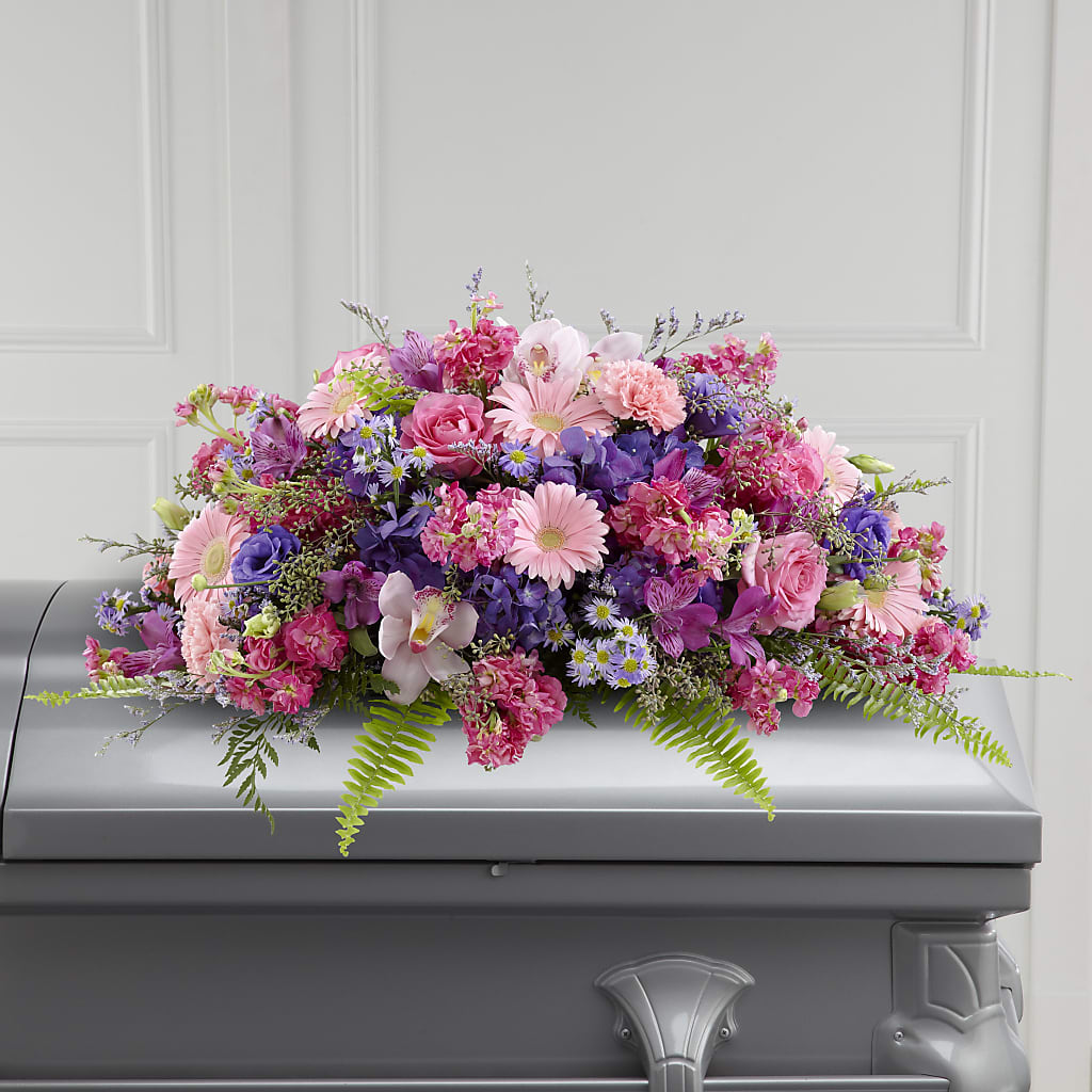 Glorious Garden Casket Spray – Gainesville Floral Exchange, Gainesville FL