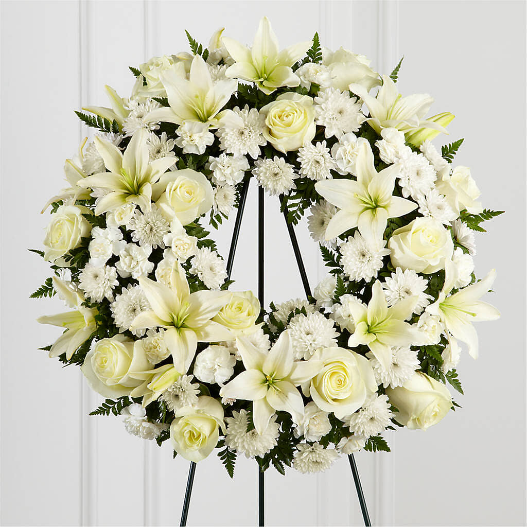Treasured Tribute Wreath – Gainesville Floral Exchange, Gainesville FL