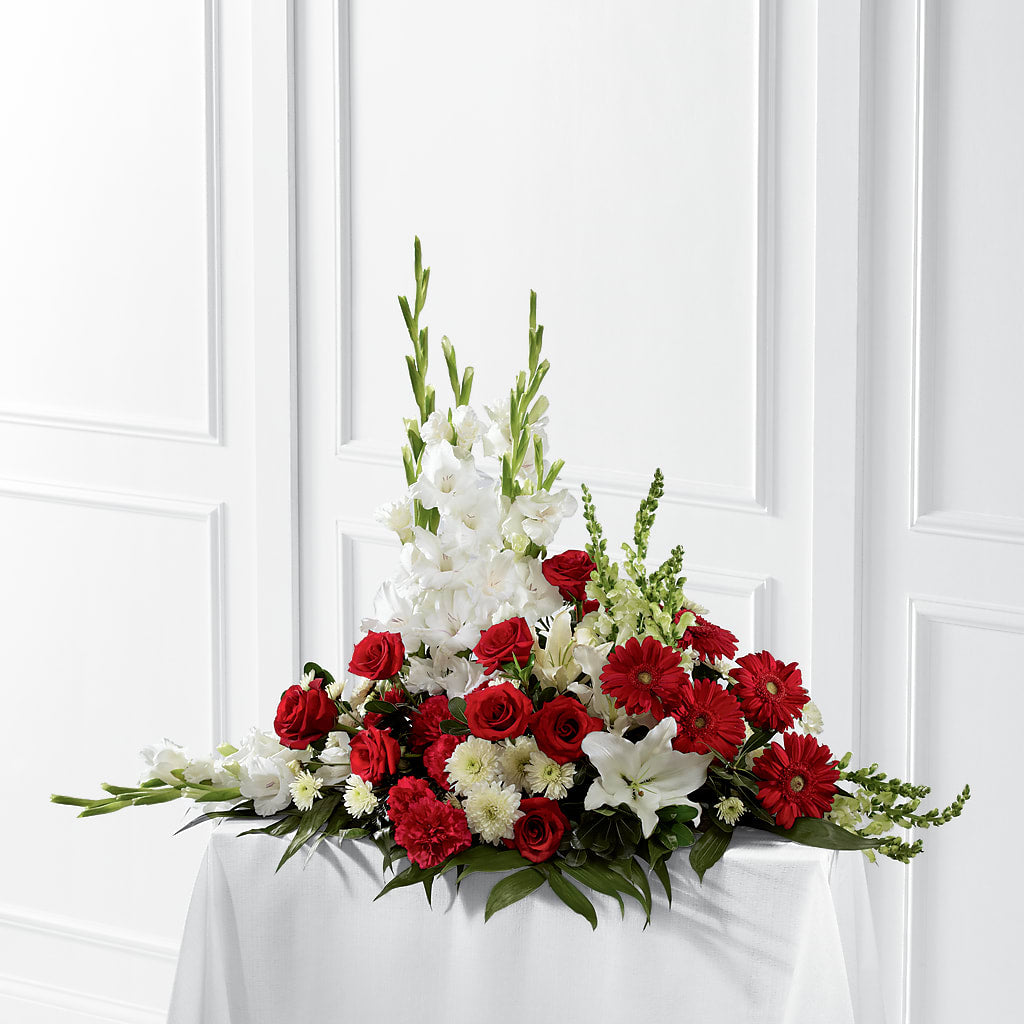 Crimson & White Arrangement – Gainesville Floral Exchange, Gainesville FL