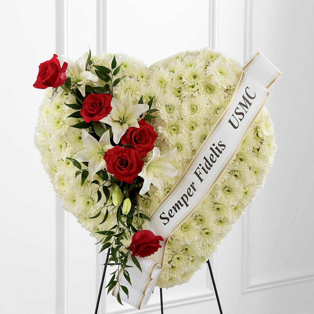 Heartfelt Hero Standing Heart – Gainesville Floral Exchange, Gainesville FL