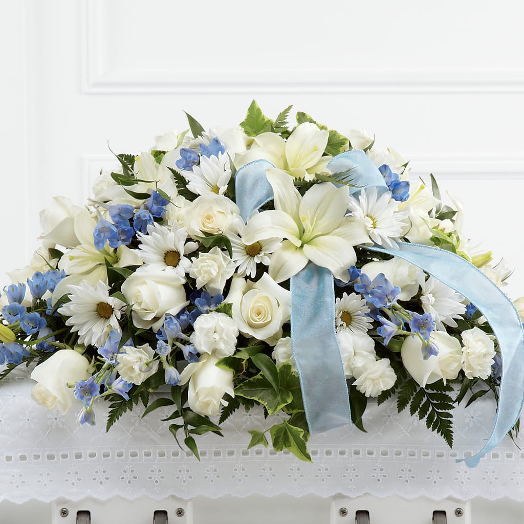 Tender Treasure Casket Spray – Gainesville Floral Exchange, Gainesville FL