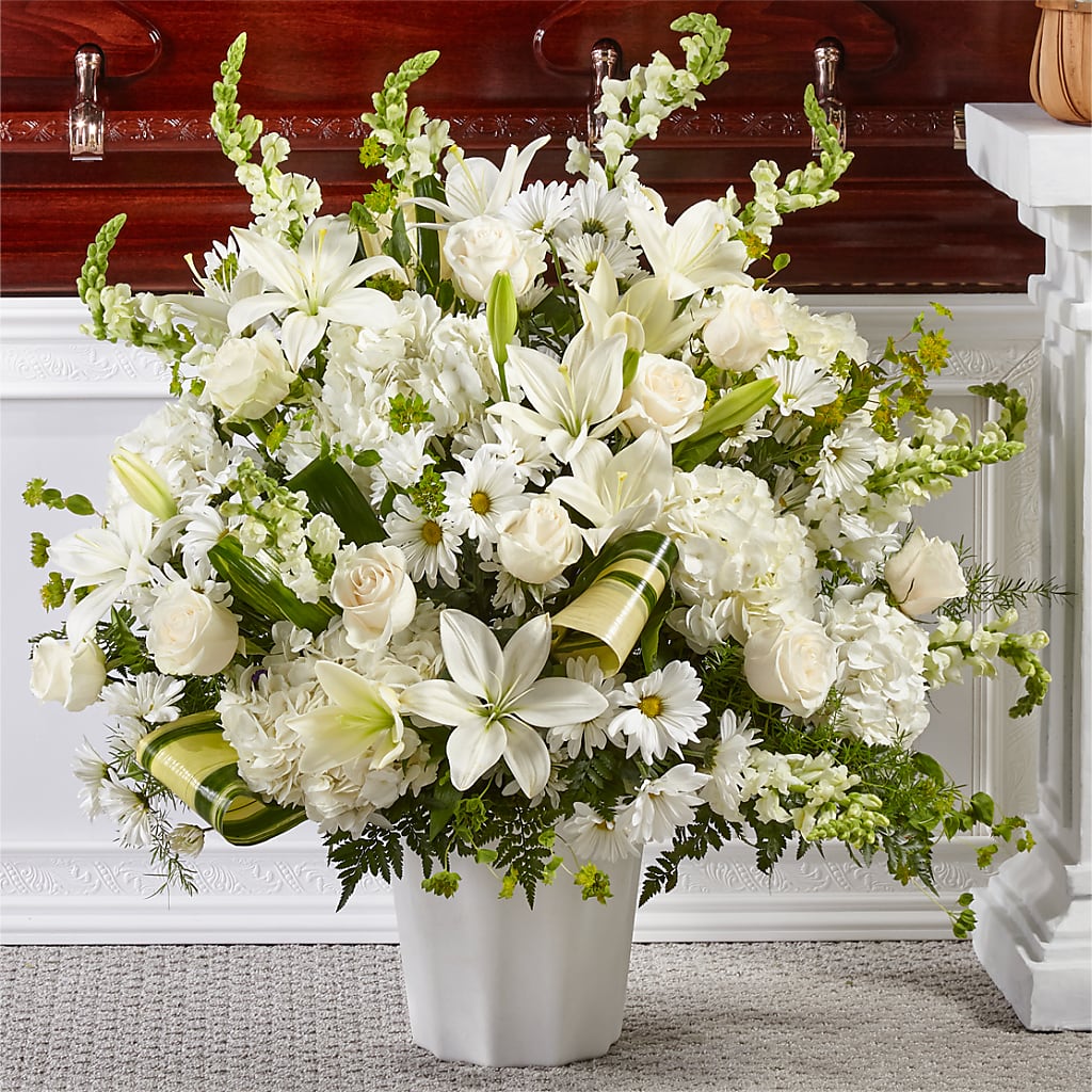 Thoughts of Tranquility Floor Basket – Gainesville Floral Exchange, Gainesville FL