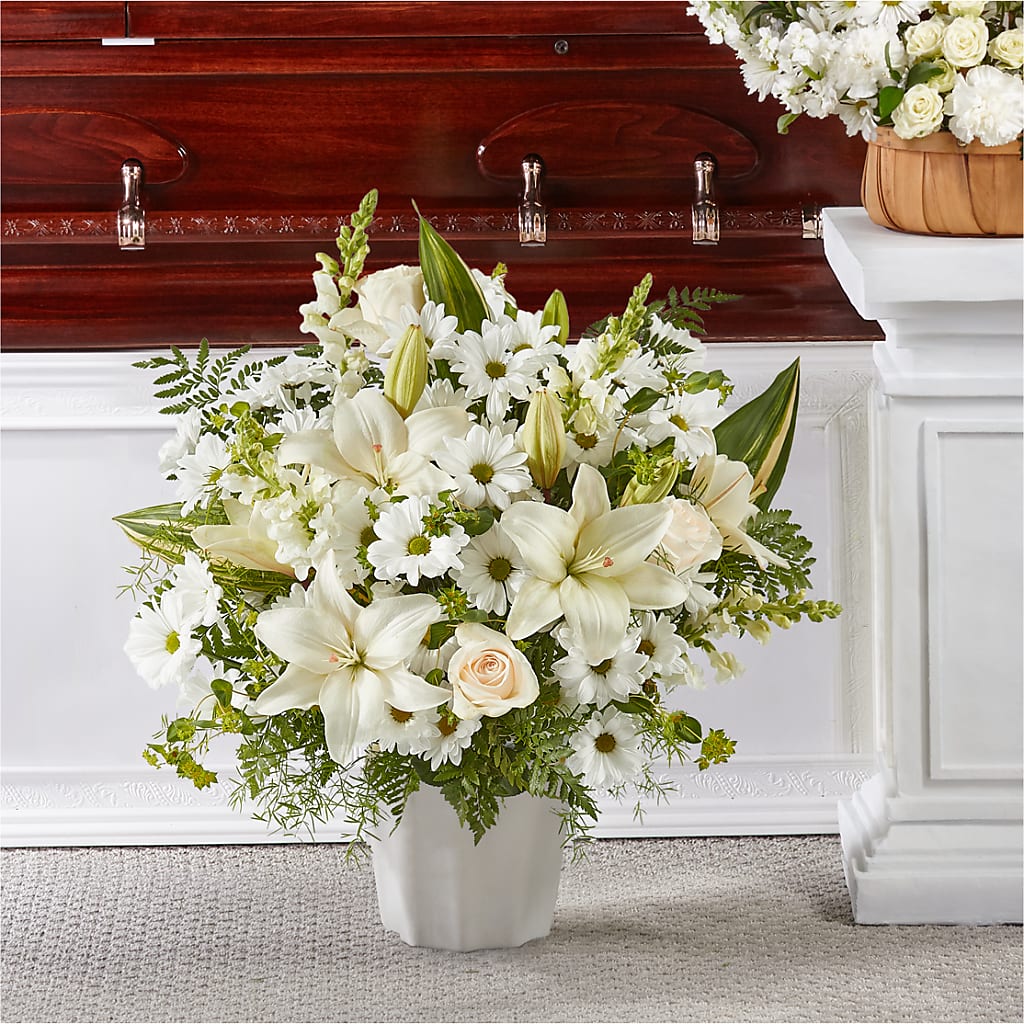 Thoughts of Tranquility Floor Basket – Gainesville Floral Exchange, Gainesville FL