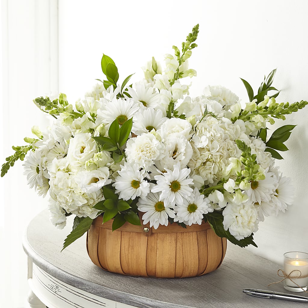Pure Ivory Basket – Gainesville Floral Exchange, Gainesville FL