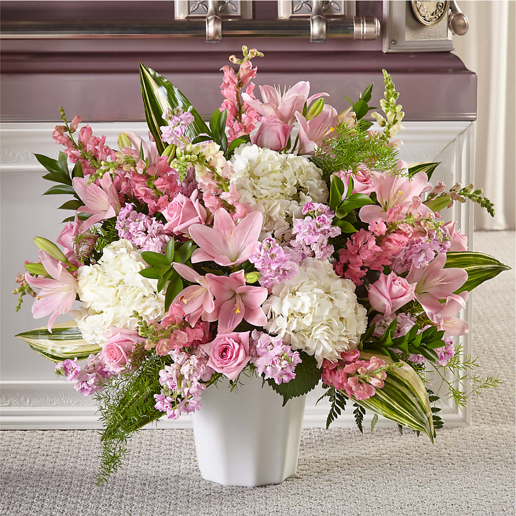 Simply Serene Floor Basket – Gainesville Floral Exchange, Gainesville FL