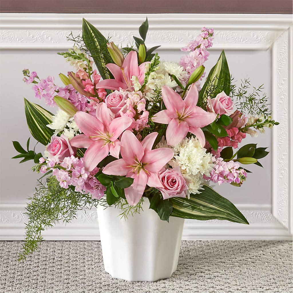 Simply Serene Floor Basket – Gainesville Floral Exchange, Gainesville FL