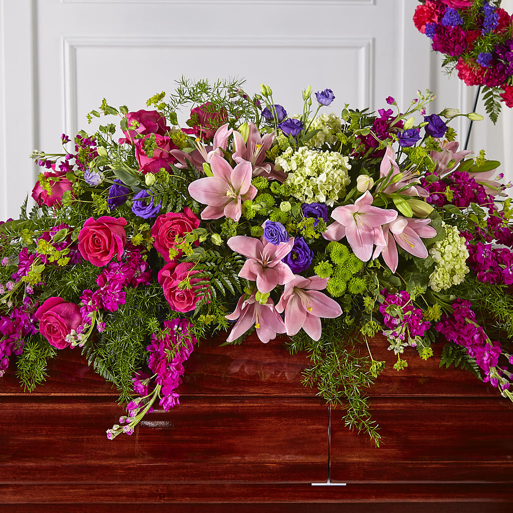 Radiant Tribute Casket Spray – Gainesville Floral Exchange, Gainesville FL