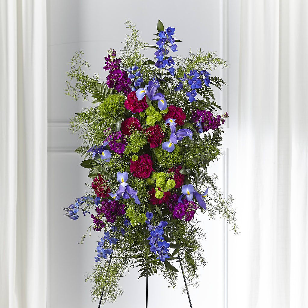 Heavenly Skies Standing Spray – Gainesville Floral Exchange, Gainesville FL