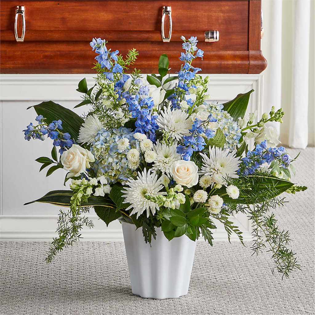 Everlasting Memories Floor Basket – Gainesville Floral Exchange, Gainesville FL