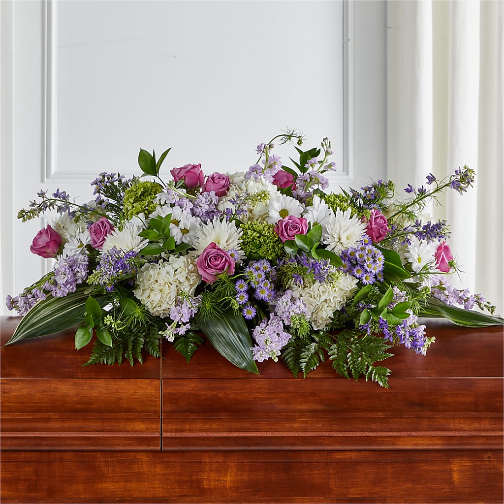 Meadows of Serenity Casket Spray – Gainesville Floral Exchange, Gainesville FL