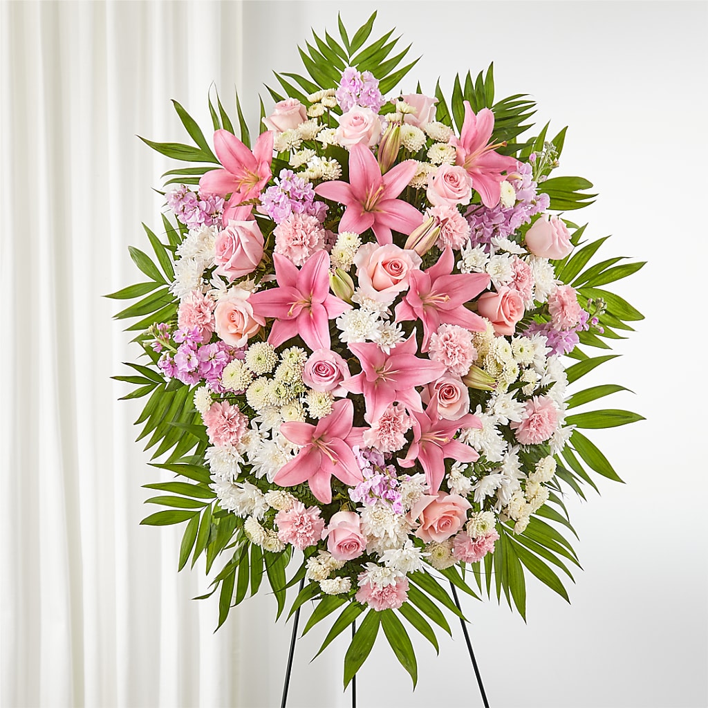 Offering Solace Standing Spray – Gainesville Floral Exchange, Gainesville FL