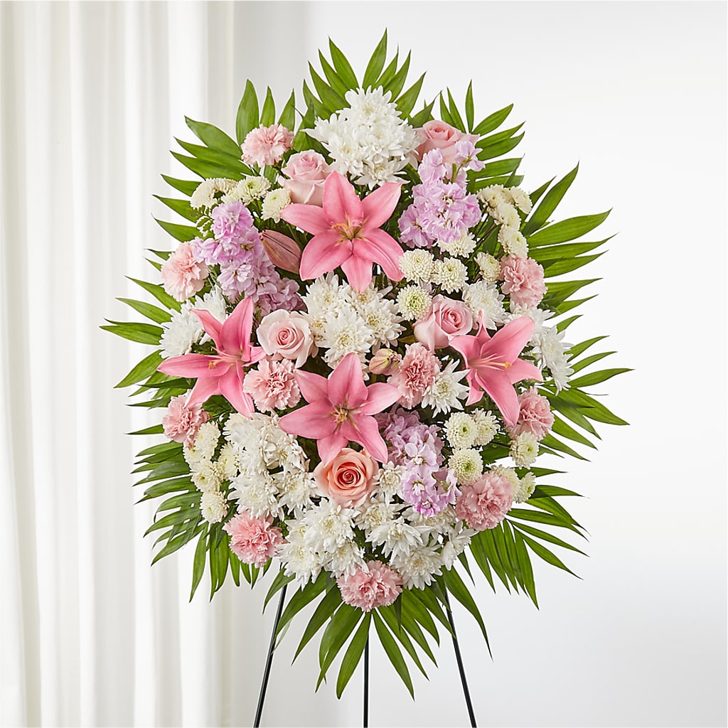 Offering Solace Standing Spray – Gainesville Floral Exchange, Gainesville FL
