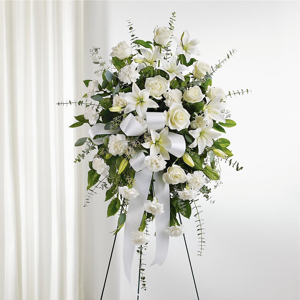 With Care Standing Spray – Gainesville Floral Exchange, Gainesville FL