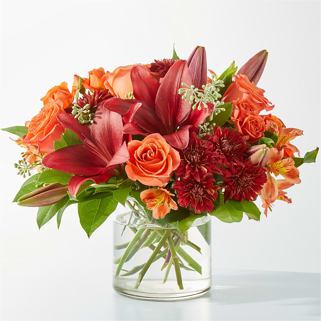 Crimson Leaves Bouquet – Gainesville Floral Exchange, Gainesville FL