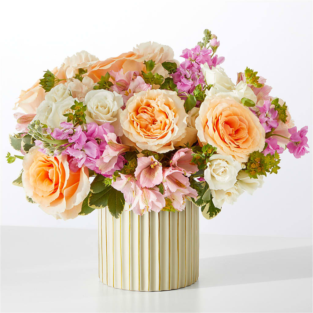 Paradise Bouquet with Ivory Vase – Gainesville Floral Exchange, Gainesville FL