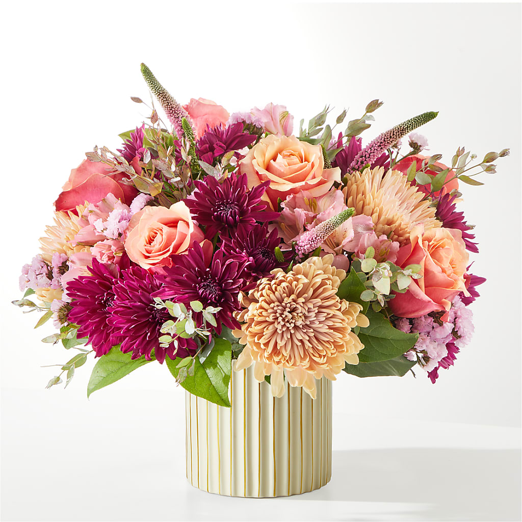 Berry Cobbler Bouquet with Ivory Vase – Gainesville Floral Exchange, Gainesville FL