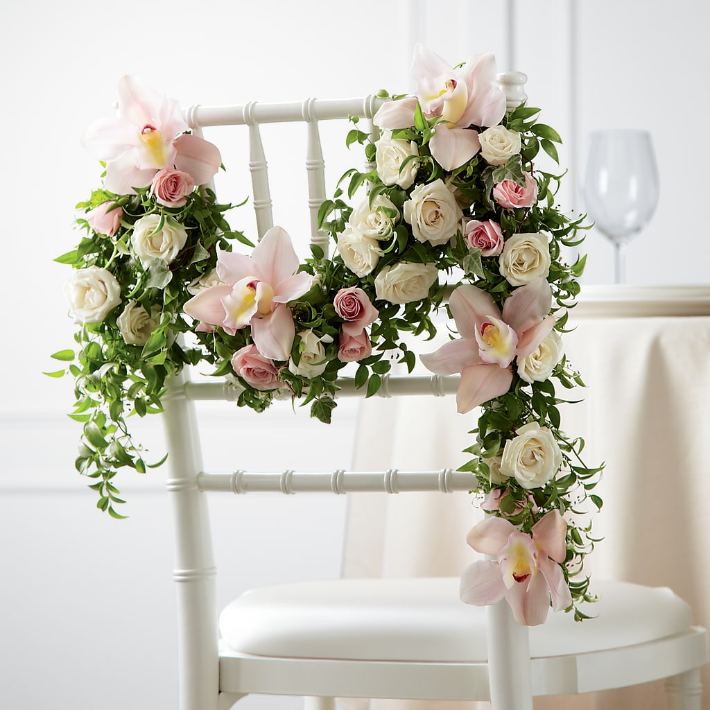 Orchid Rose Chair Décor – Gainesville Floral Exchange, Gainesville FL