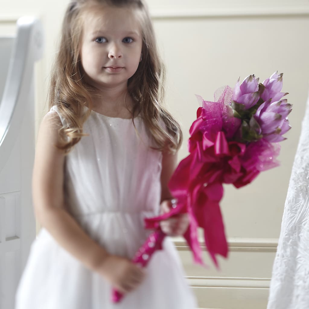 Sparkle Pink Flower Girl Bouquet – Gainesville Floral Exchange, Gainesville FL