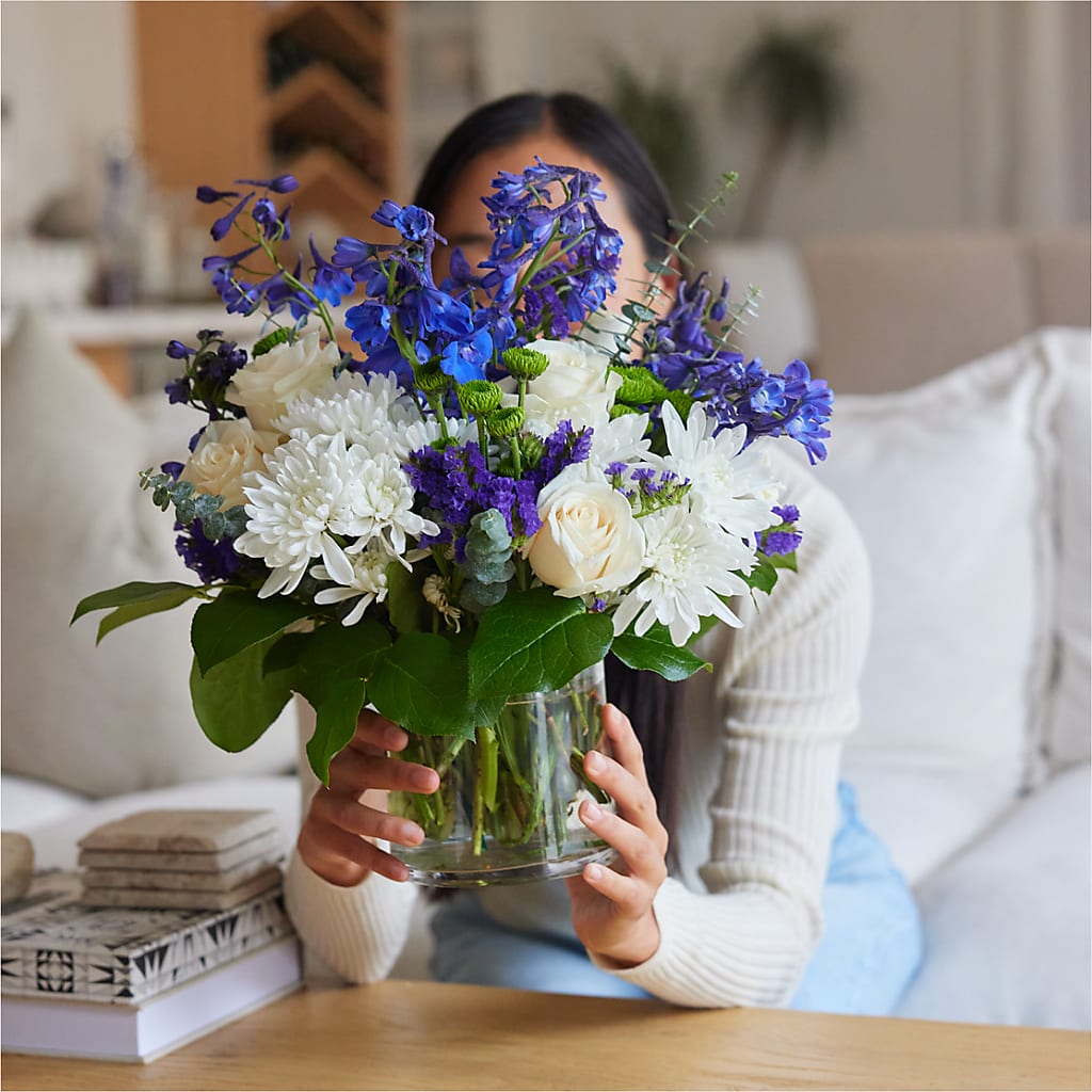 Cerulean Waves Bouquet –  Gainesville Floral Exchange, Gainesville FL