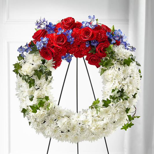 Patriotic Passion Wreath –  Gainesville Floral Exchange, Gainesville FL