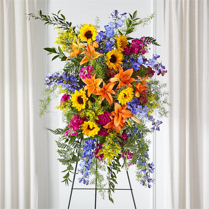 Sunlit Memories Standing Spray (Standard) –  Gainesville Floral Exchange, Gainesville FL