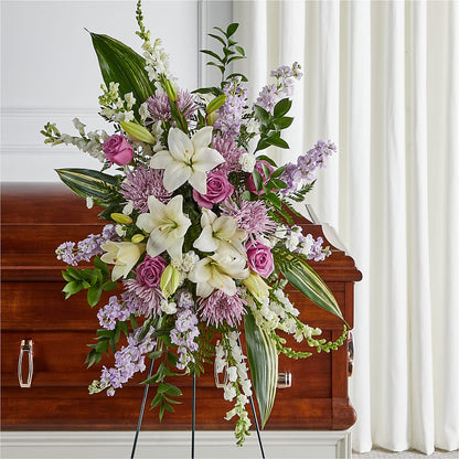 Grateful Hearts Standing Spray –  Gainesville Floral Exchange, Gainesville FL
