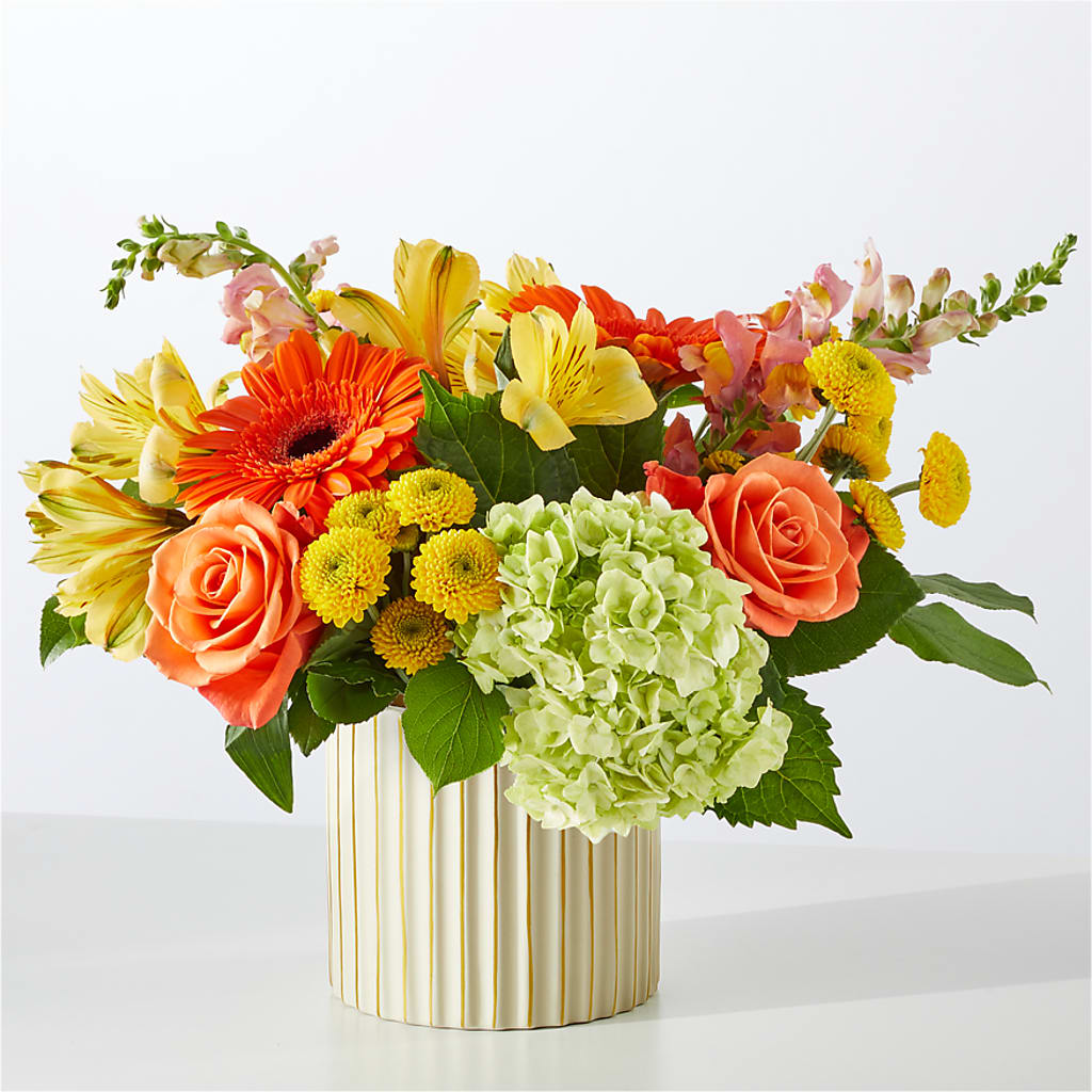 Autumn Sunshine Bouquet with Ivory Vase –  Gainesville Floral Exchange, Gainesville FL