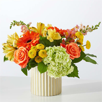 Autumn Sunshine Bouquet with Ivory Vase –  Gainesville Floral Exchange, Gainesville FL