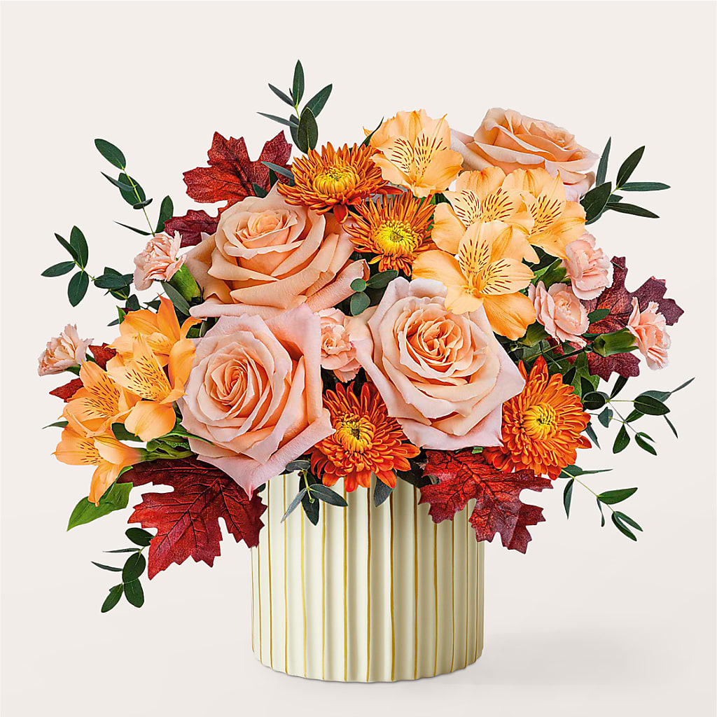 Spiced Latte Bouquet with Ivory Vase –  Gainesville Floral Exchange, Gainesville FL