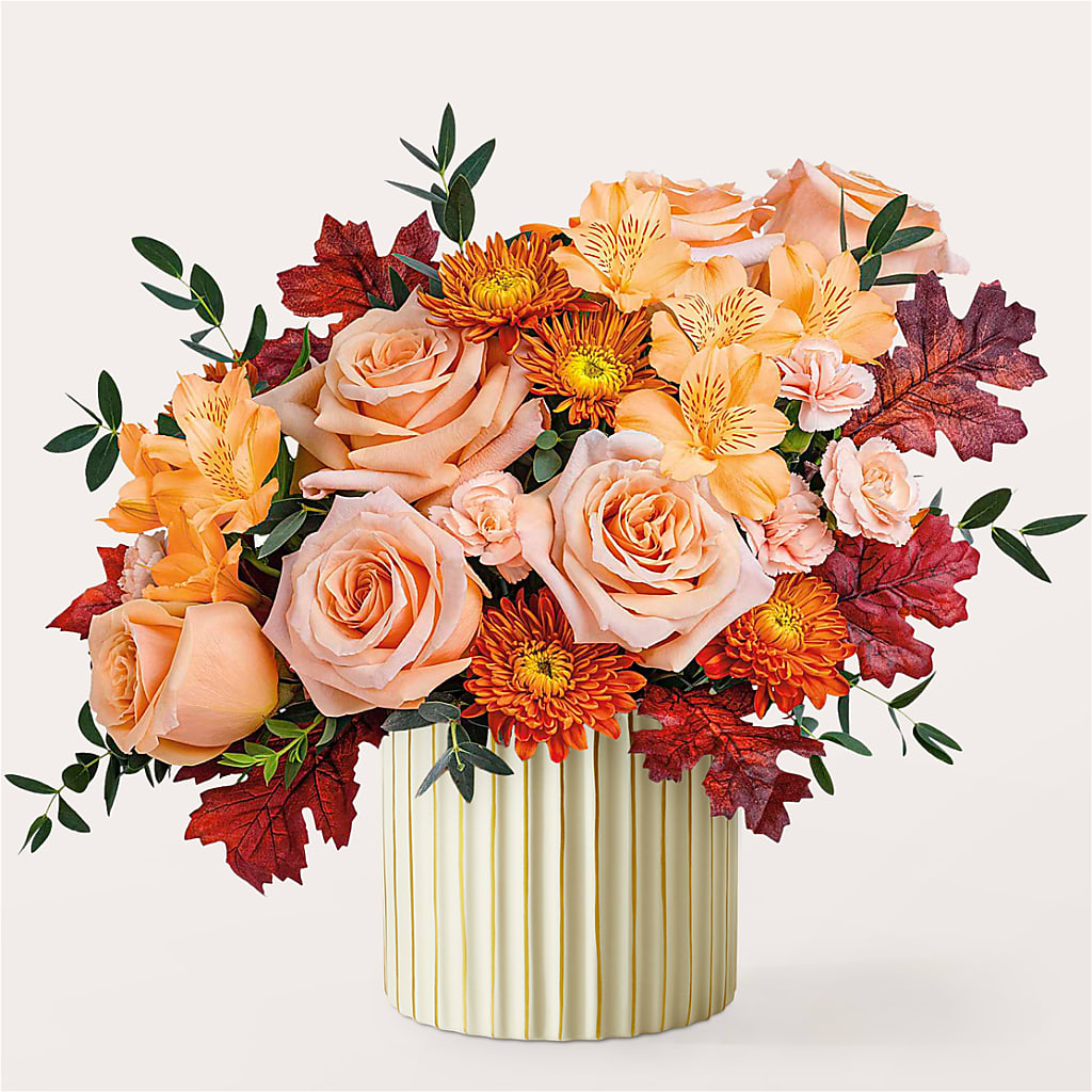 Spiced Latte Bouquet with Ivory Vase –  Gainesville Floral Exchange, Gainesville FL