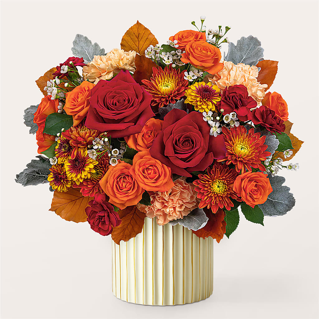 Merlot Bouquet with Ivory Vase –  Gainesville Floral Exchange, Gainesville FL