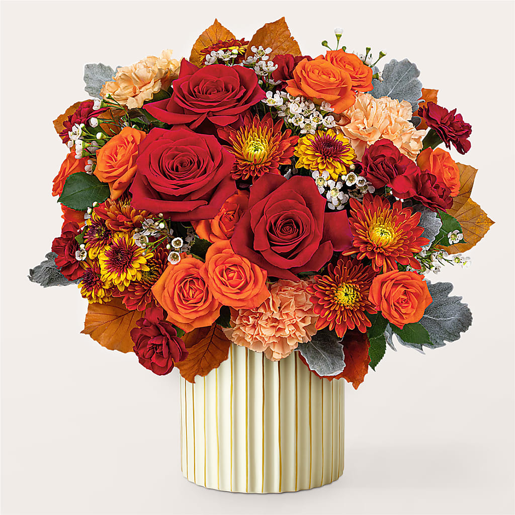 Merlot Bouquet with Ivory Vase –  Gainesville Floral Exchange, Gainesville FL