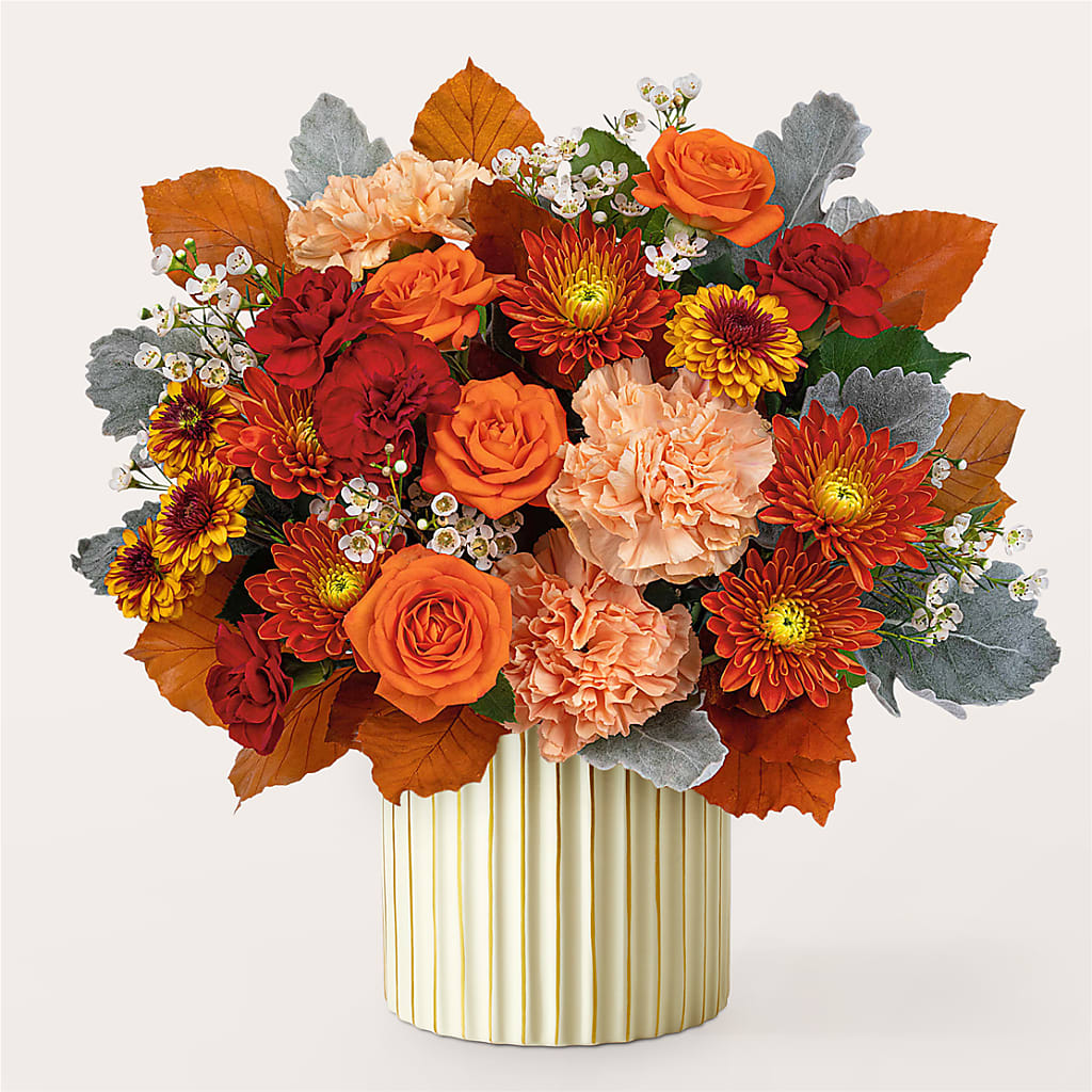 Merlot Bouquet with Ivory Vase –  Gainesville Floral Exchange, Gainesville FL