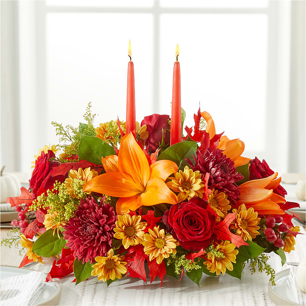 Autumn's Embrace Centerpiece –  Gainesville Floral Exchange, Gainesville FL