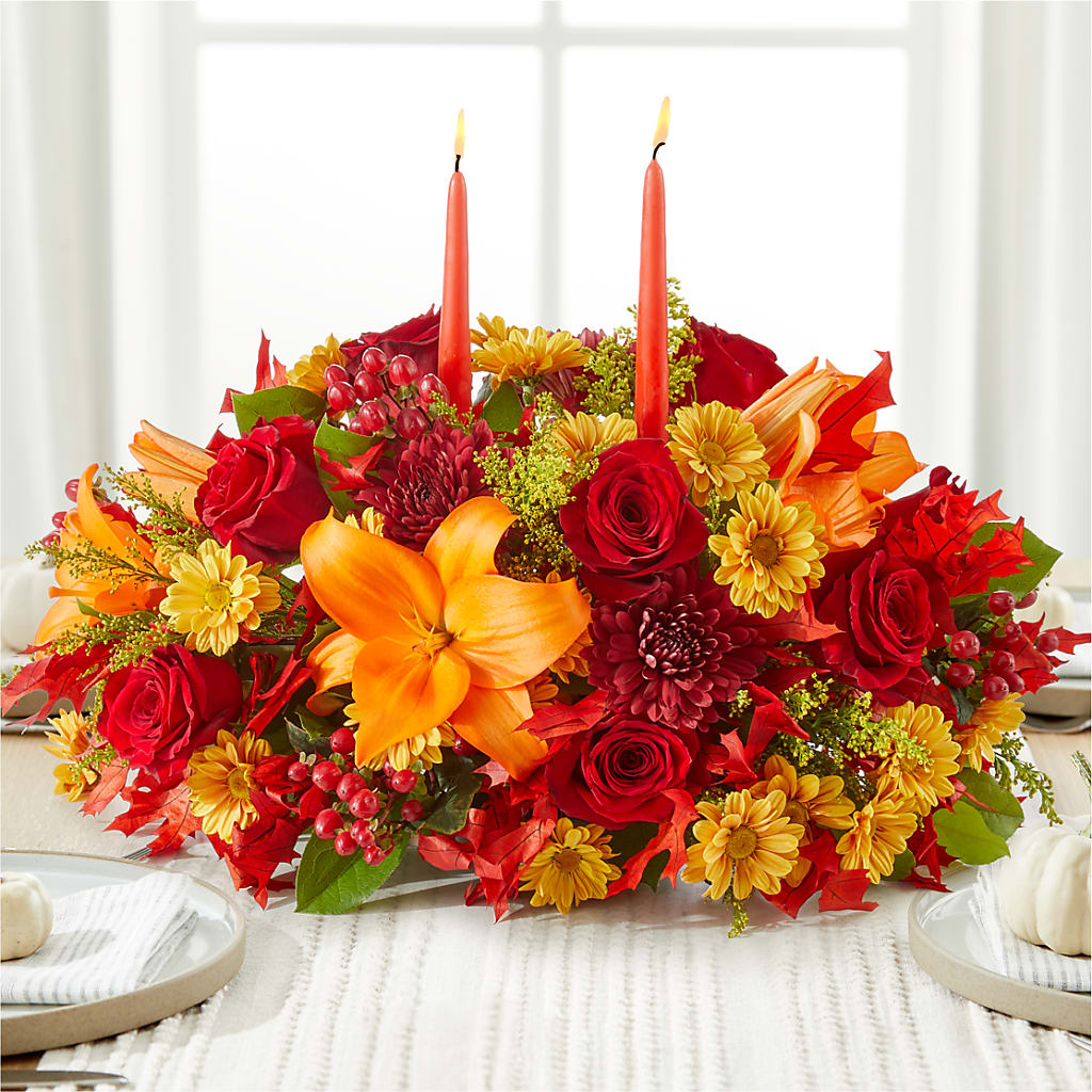 Autumn's Embrace Centerpiece –  Gainesville Floral Exchange, Gainesville FL