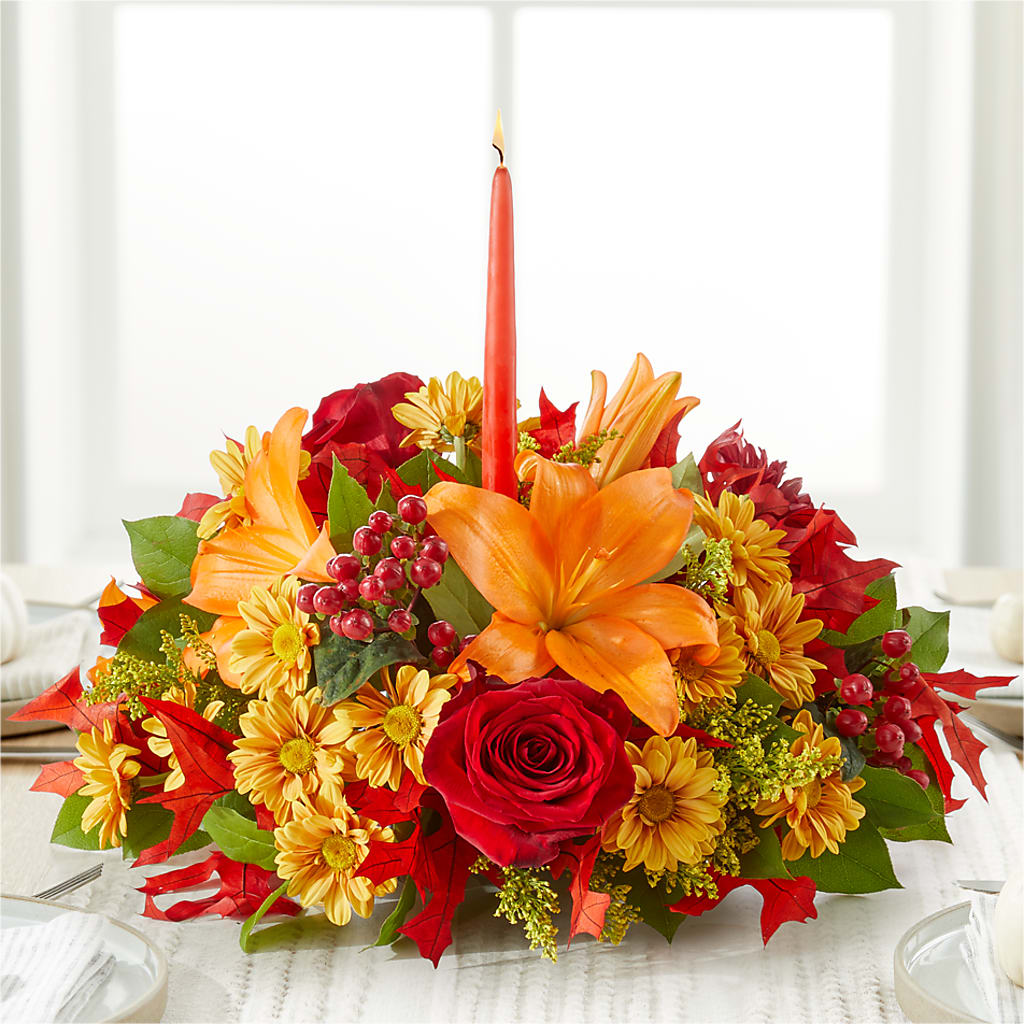 Autumn's Embrace Centerpiece –  Gainesville Floral Exchange, Gainesville FL