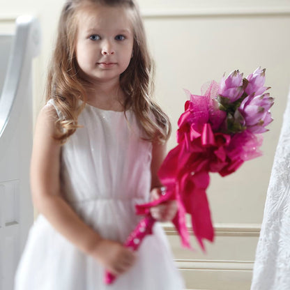 Sparkle Pink Flower Girl Bouquet –  Gainesville Floral Exchange, Gainesville FL
